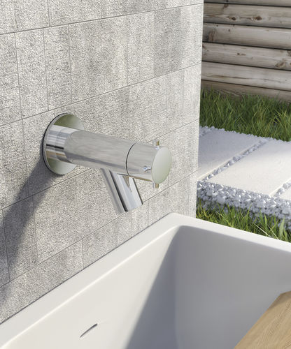 Wasserhahn für Trinkbrunnen - SPRING : W10.L - Fontealta - wandmontiert / aus Edelstahl 316L / für Garten