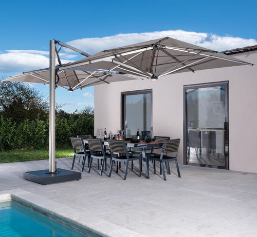 Quadratischer Sonnenschirm - Dual "V" Titanium - Scolaro - Ampel / Aluminium / windfest