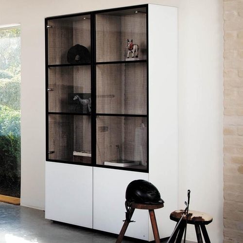 Moderne Vitrine - CUBE 193 - Ghekiere Industries - Glas / Holz / beleuchtet