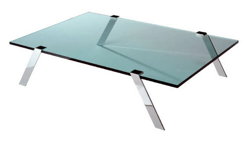 Moderner Couchtisch - BALANCE - Lourens Fisher - Glas / rechteckig / für Privatgebrauch