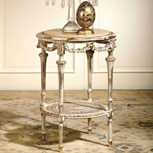 Stil-Beistelltisch - RIALTO - VIMERCATI MEDA LUXURY CLASSIC FURNITURE - Holz / Marmor / Gestell aus Holz