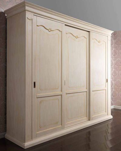 Stil-Kleiderschrank - PROVENCE - VIMERCATI MEDA LUXURY CLASSIC FURNITURE - Holz / mit Schiebetür / gold