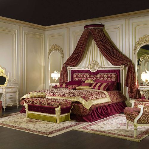 Himmelbett - ROME - VIMERCATI MEDA LUXURY CLASSIC FURNITURE - Doppelbett / Stil / Polster
