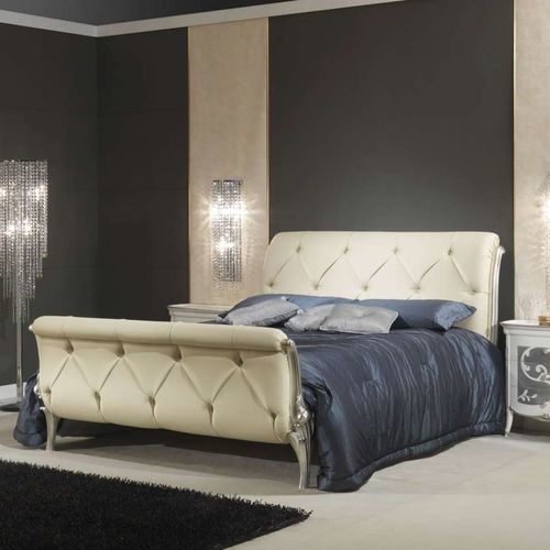 Doppelbett - Art Decò - VIMERCATI MEDA LUXURY CLASSIC FURNITURE - Stil / Polster / gepolstertes Kopfteil
