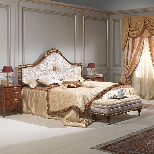 Doppelbett - LOUVRE  - VIMERCATI MEDA LUXURY CLASSIC FURNITURE - Stil / Polster / gepolstertes Kopfteil