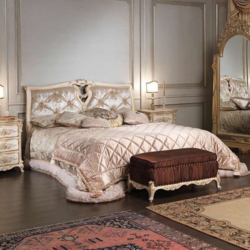 Doppelbett - art. 2006/970 - VIMERCATI MEDA LUXURY CLASSIC FURNITURE - Stil / Polster / gepolstertes Kopfteil