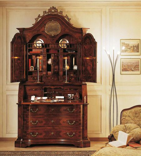 Bodenstehender Schreibtisch - 18th century - VIMERCATI MEDA LUXURY CLASSIC FURNITURE - Stil / Nussbaum / gerade