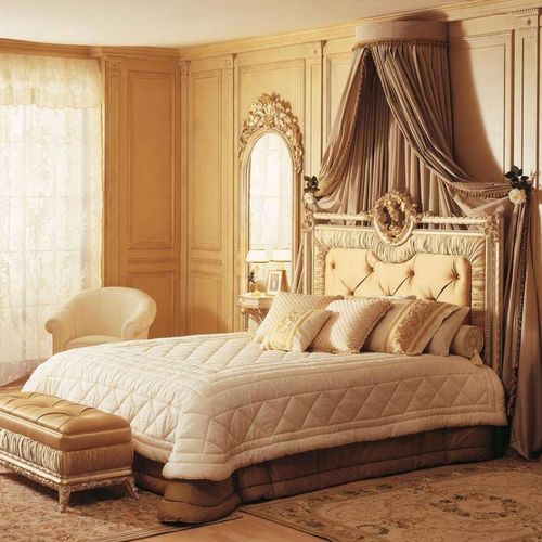 Doppelbett - Louvre - VIMERCATI MEDA LUXURY CLASSIC FURNITURE - Stil / Polster / gepolstertes Kopfteil