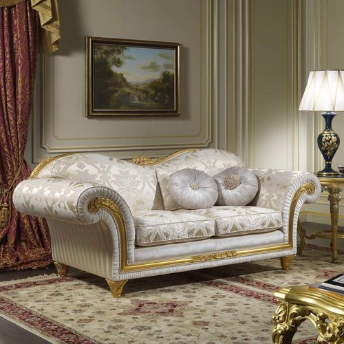 Stil-Sofa - Excelsior - VIMERCATI MEDA LUXURY CLASSIC FURNITURE - Stoff / mit Armlehnen / mit Kissen