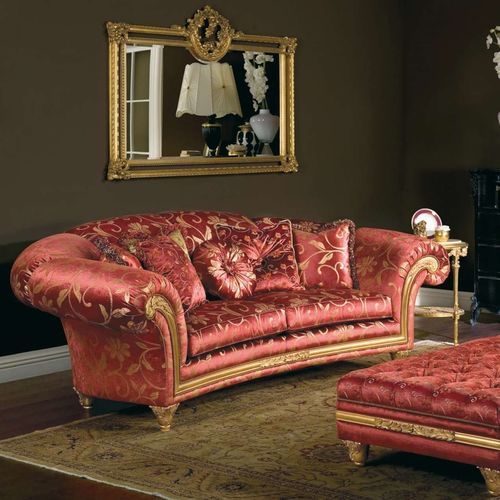 Stil-Sofa - PALACE - VIMERCATI MEDA LUXURY CLASSIC FURNITURE - Stoff / mit Armlehnen / mit Kissen