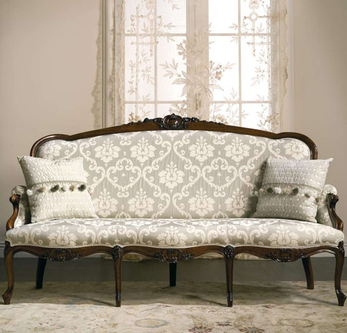 Stil-Sofa - CARLOTTA - VIMERCATI MEDA LUXURY CLASSIC FURNITURE - Stoff / mit Armlehnen / mit Kissen