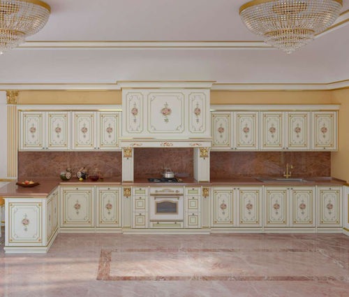 Stil-Küche - Veruska - VIMERCATI MEDA LUXURY CLASSIC FURNITURE - Holz / Marmor / großformatig