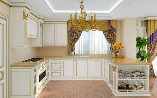 Stil-Küche - Legacy - VIMERCATI MEDA LUXURY CLASSIC FURNITURE - Holz / Marmor / Kochinsel