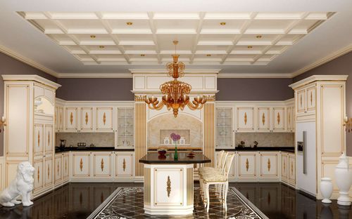 Stil-Küche - Olga  - VIMERCATI MEDA LUXURY CLASSIC FURNITURE - Holz / Marmor / Kochinsel