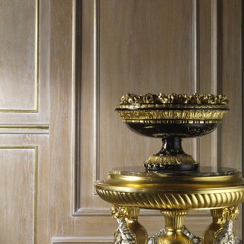 Barock-Vase - VIMERCATI MEDA LUXURY CLASSIC FURNITURE - Tisch / schwarz / gold