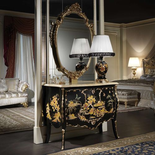 Stil-Kommode - art. 2090 - VIMERCATI MEDA LUXURY CLASSIC FURNITURE - lackiertes Holz / Marmor / rechteckig