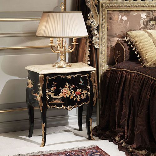 Stil-Nachttisch - art. 2090 - VIMERCATI MEDA LUXURY CLASSIC FURNITURE - lackiertes Holz / Gestell aus Holz / rechteckig