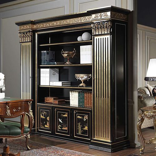 Decke/Boden-Bücherregal - art. 91 - VIMERCATI MEDA LUXURY CLASSIC FURNITURE - Stil / lackiertes Holz / mit Stauraum