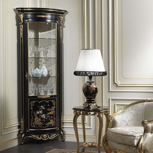 Stil-Vitrine - art. 951/5 - VIMERCATI MEDA LUXURY CLASSIC FURNITURE - Glas / lackiertes Holz / mit Sichtfläche