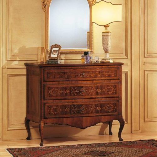 Stil-Kommode - LOUVRE  - VIMERCATI MEDA LUXURY CLASSIC FURNITURE - Nussbaum / mit Schublade / handgefertigt