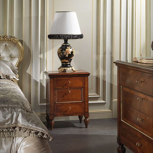 Stil-Nachttisch - Maggiolini 925 - VIMERCATI MEDA LUXURY CLASSIC FURNITURE - Holz / rechteckig / mit Schublade