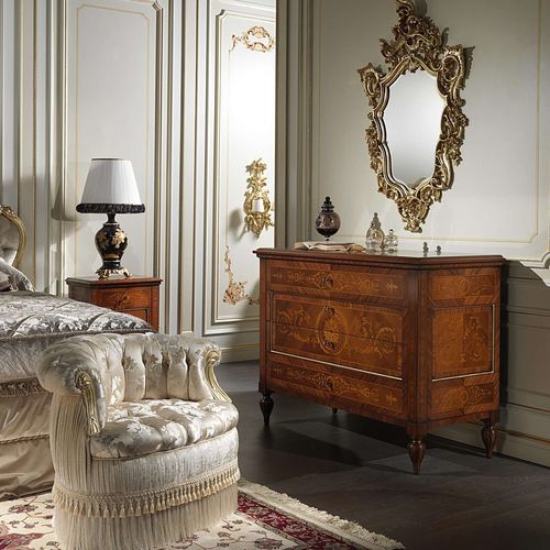 Stil-Kommode - Maggiolini 925 - VIMERCATI MEDA LUXURY CLASSIC FURNITURE - Nussbaum / rechteckig / mit Schublade