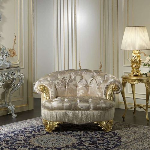 Stilsessel - Paris - VIMERCATI MEDA LUXURY CLASSIC FURNITURE - Stoff / handgefertigt / grau