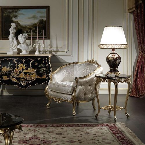 Sessel / Louis XV - Venezia - VIMERCATI MEDA LUXURY CLASSIC FURNITURE - Stoff / Holz / handgefertigt