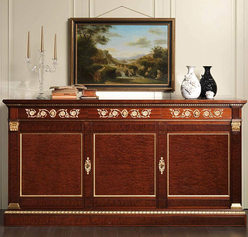 Empire-Stil-Sideboard - ERMITAGE - VIMERCATI MEDA LUXURY CLASSIC FURNITURE - Mahagoni / Messing / mit Schwingtür