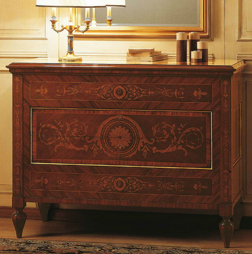 Stil-Kommode - MAGGIOLINI - VIMERCATI MEDA LUXURY CLASSIC FURNITURE - Nussbaum / Palisander / mit Schublade