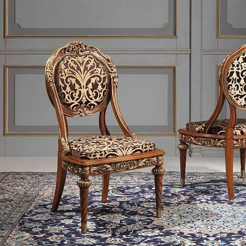 Stuhl / Louis XVI - VERSAILLES - VIMERCATI MEDA LUXURY CLASSIC FURNITURE - für den Innenraum / Samt / Gestell aus Holz