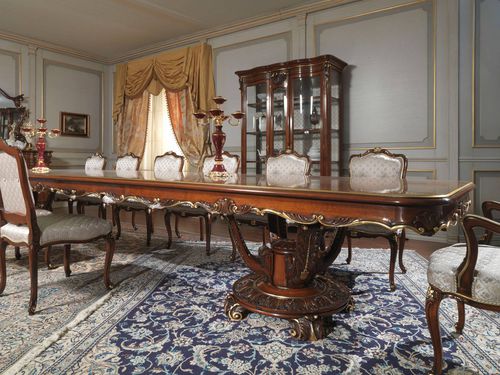 Tisch / Louis XV - ART. 951/2 - VIMERCATI MEDA LUXURY CLASSIC FURNITURE - Nussbaum / Gestell aus Nussbaum / rechteckig