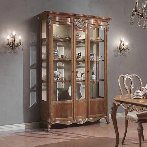 Stil-Geschirrschrank - PARIS - VIMERCATI MEDA LUXURY CLASSIC FURNITURE - Holz / Glas