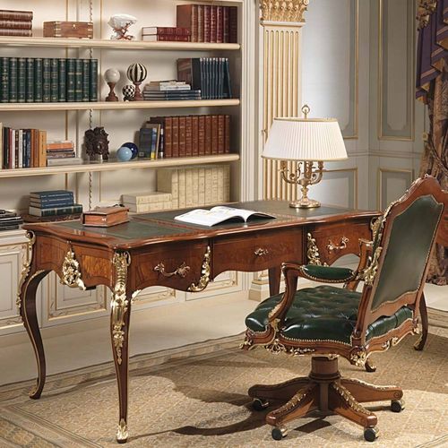Bodenstehender Schreibtisch - art. 2008 - VIMERCATI MEDA LUXURY CLASSIC FURNITURE - Louis XV / Holz / gerade