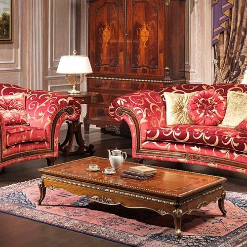 Stil-Couchtisch - PALACE - VIMERCATI MEDA LUXURY CLASSIC FURNITURE - Holz / Gestell aus Holz / rechteckig