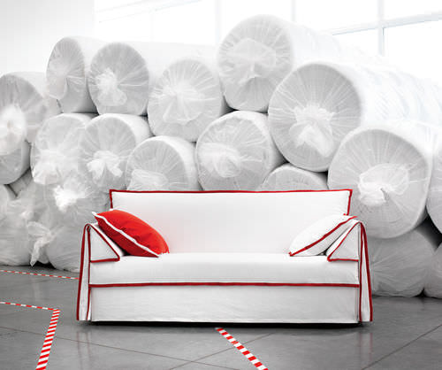 Modernes Sofa - VEGA - noctis - Stoff / weiß / Zweisitzer