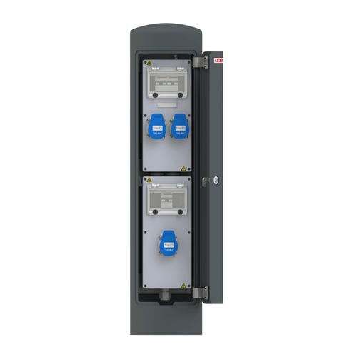 Stromversorgungs-Sperrpfosten - LRH SLIM - DBT - stationär / aus lackiertem Stahl / Polyester