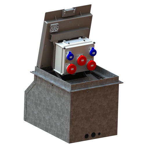 Stromversorgungs-Sperrpfosten - MTI - DBT - versenkbar / automatisch / galvanisiertem Stahl