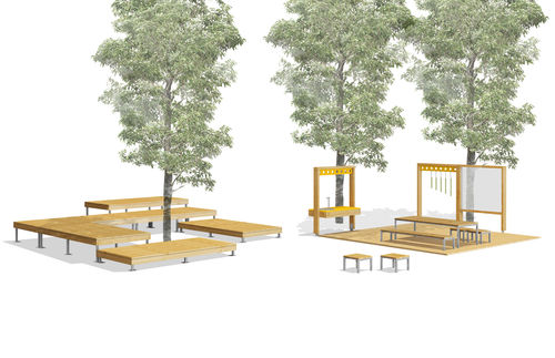 Spielplatzgerät für Kindergarten - OUTDOOR FRAMES - gonzagarredi - Holz / modular / zum Klettern