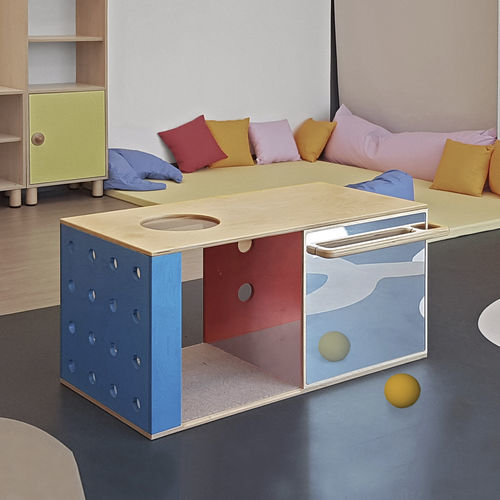 Spielplatzgerät für Kindergarten - PRIMIPASSI CUBO - gonzagarredi - für Innenbereich / modular / mit Überdachung