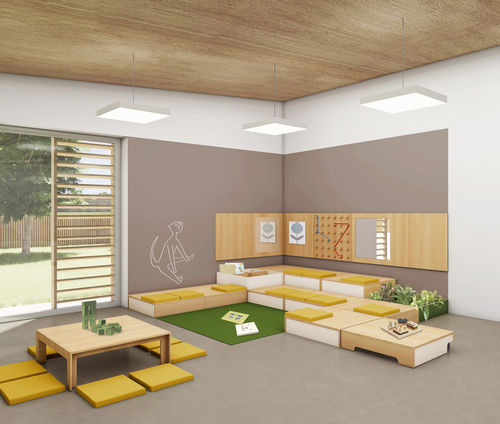 Modulares Sitzkissen - gonzagarredi - modern / Holz / quadratisch
