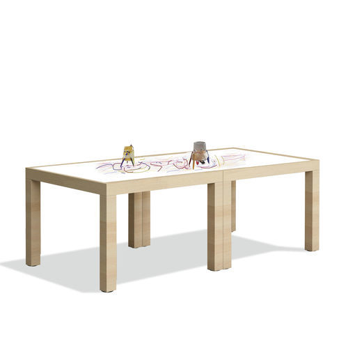 Moderner Arbeitstisch - gonzagarredi - Holz / Gestell aus Metall / quadratisch