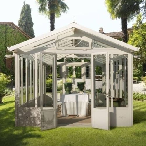 Selbsttragende Veranda - DINING ROOM - Cagis Srl - Glas / galvanisiertes Eisen