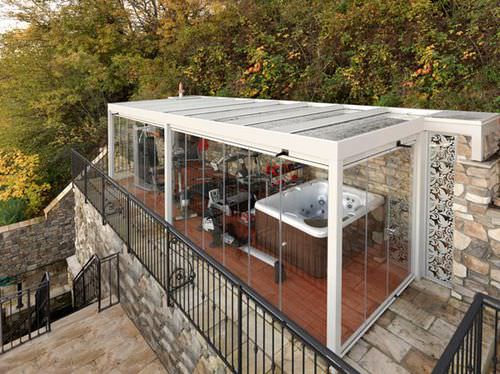 Veranda / galvanisiertes Eisen - FORMENTERA - Cagis Srl - Ganzglas
