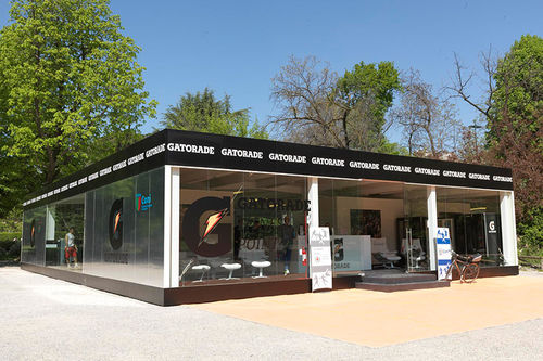 Temporäres Gebäude - GYM MILANO - Cagis Srl - Holz / Stahl / Glas