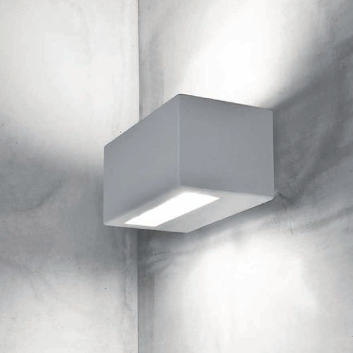 Moderne Wandleuchte - MINIVIRTUS - BUZZI & BUZZI - für Außenbereich / Milchglas / Aluminium