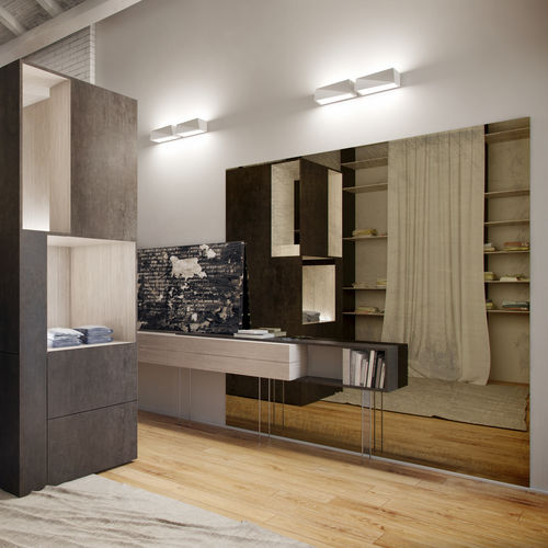Moderne Wandleuchte - YIN - BUZZI & BUZZI - für den Innenraum / Aircoral® / rechteckig