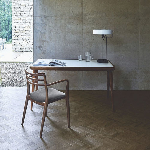 Bodenstehender Schreibtisch - MAYA - Dare Studio - modern / Leder / Eiche