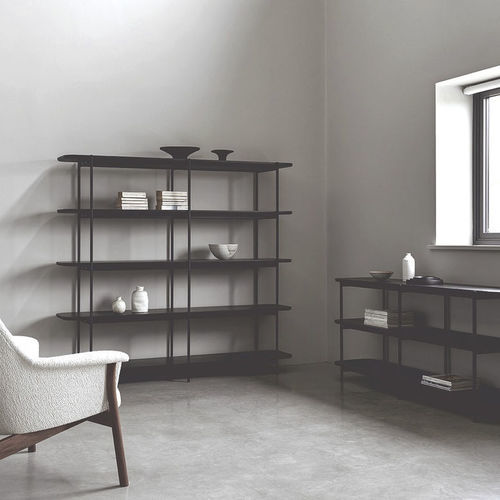 Modernes Regal - RILEY - Dare Studio - Eiche / Messing / für Lagerung