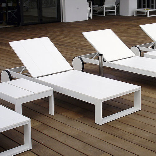 Moderne Sonnenliege - TAHITI - SACHI - Premium Outdoor Furniture - Stoff / Aluminium / für Garten